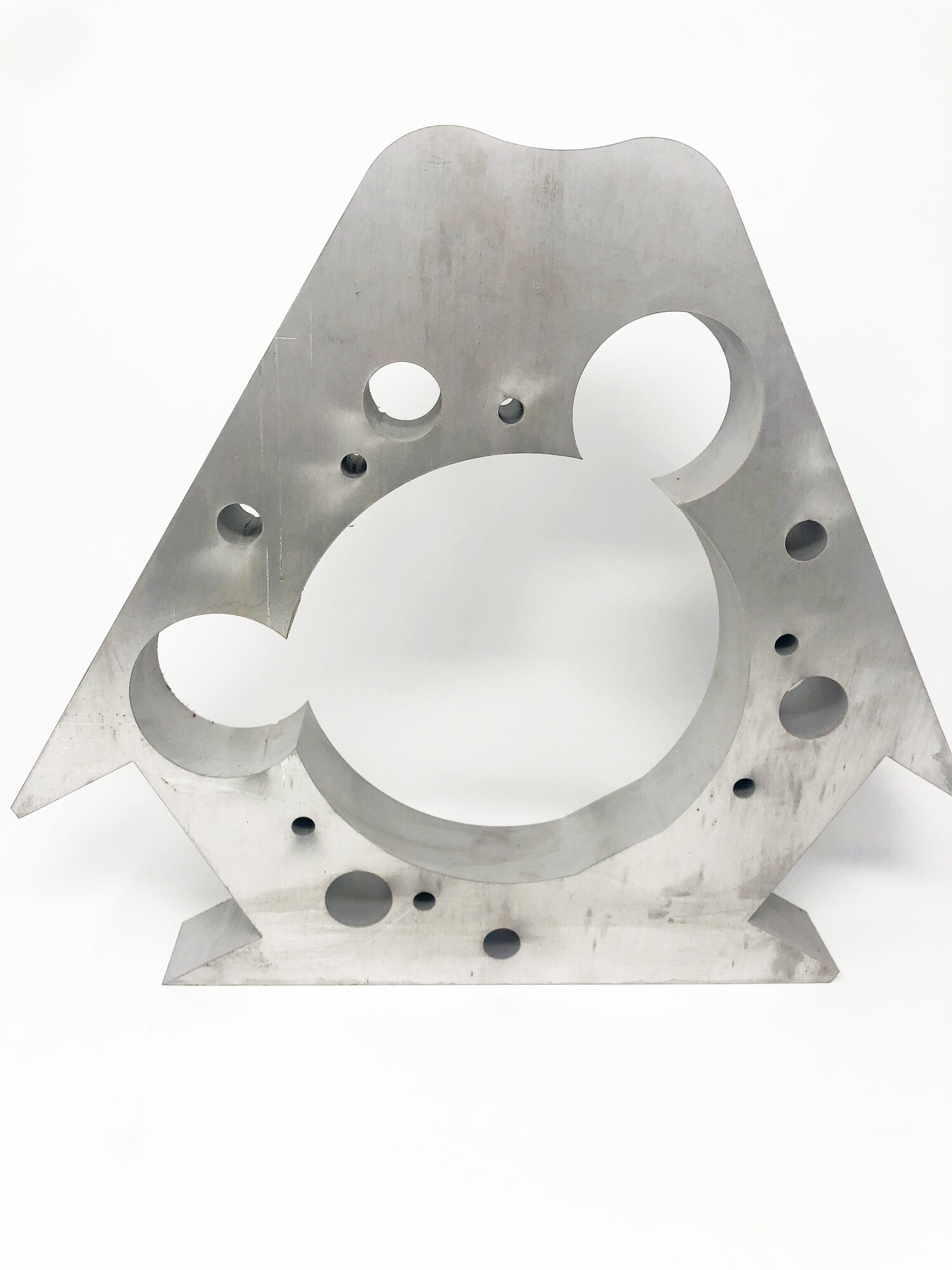 thick aluminum waterjet cut piece